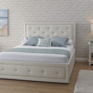 HOLLYWOOD Gas Lift Storage Bedstead White King