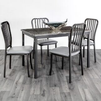 Ruby Grey Dining Set 4 Chairs
