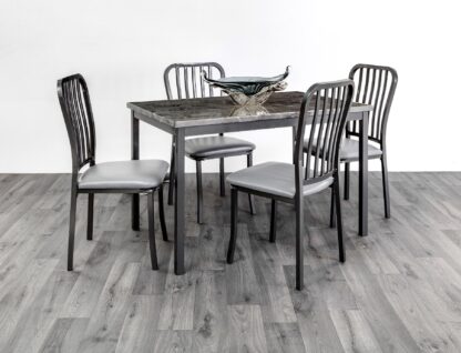Ruby Grey Dining Set 6 Chairs