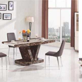 Boni Dining Table Brown 4 Chairs