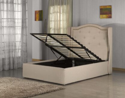 WARM- BED FRAME (DOUBLE) LIGHT BROWN