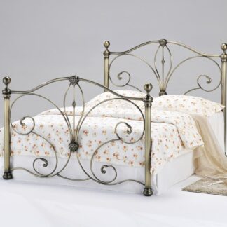 Diane Antique Brass King Size Bed Frame